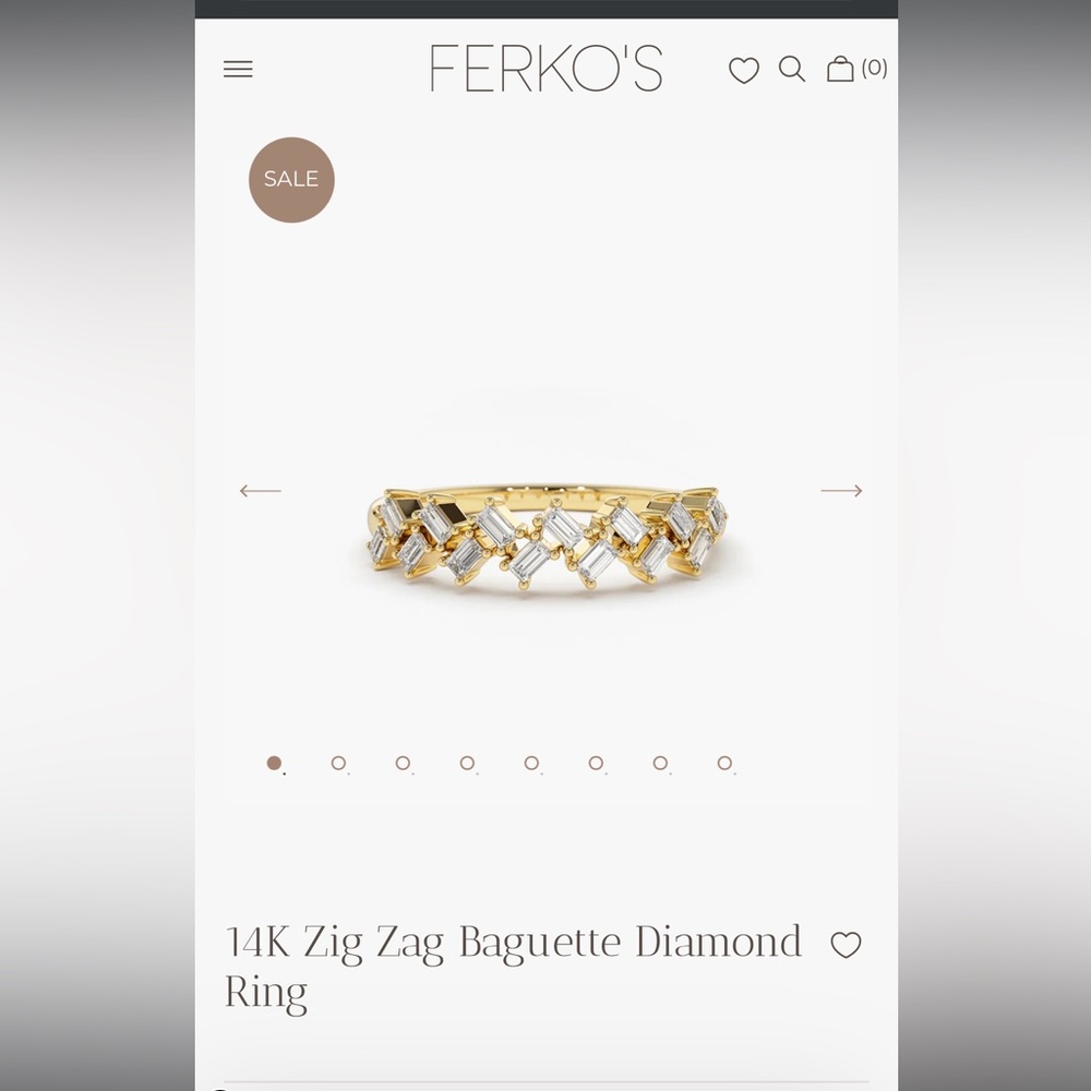 Womens diamond ring - 14k gold - 0.32 CTW size 5.5 NWOT